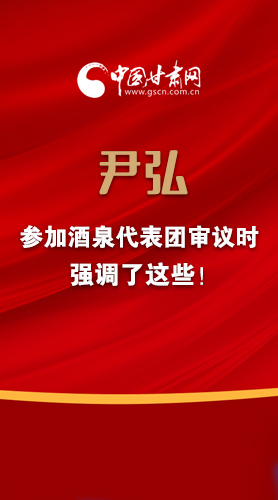 【2022甘肅兩會(huì)·圖解】尹弘書(shū)記參加酒泉代表團(tuán)審議時(shí)強(qiáng)調(diào)了這些！
