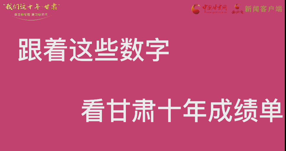 【快閃】前方高能！十年成績單 跟著這些數(shù)字看甘肅