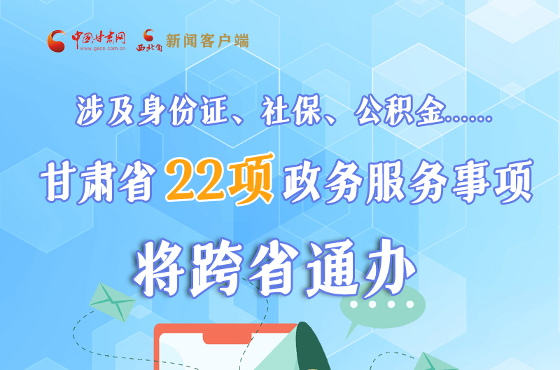 圖解丨明確了！甘肅省新增22項政務(wù)服務(wù)“跨省通辦”事項