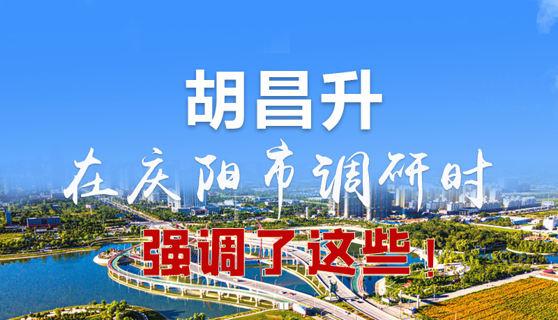 圖解|胡昌升在慶陽(yáng)市調(diào)研時(shí)強(qiáng)調(diào)了這些！