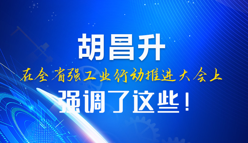  圖解|胡昌升在全省強工業(yè)行動推進大會上強調了這些！